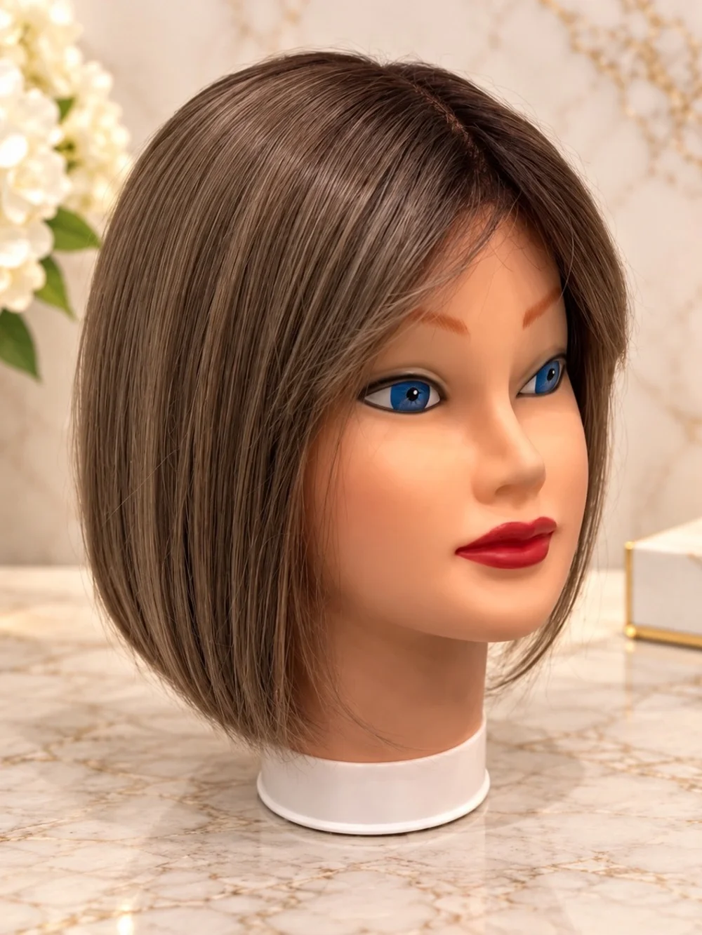 Ombre Ash Blonde Sensationnel Synthetic Cloud 9 Swiss Lace Short Wig